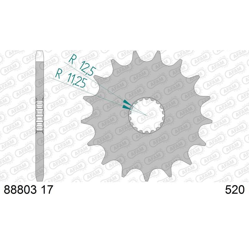 Pignon AFAM acier standard - 520