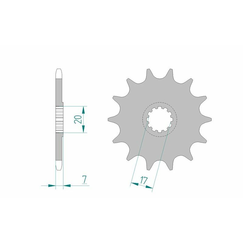 Pignon AFAM acier standard - 420