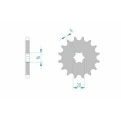 Pignon AFAM acier standard - 428