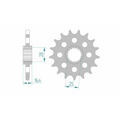 Pignon AFAM acier standard - 525