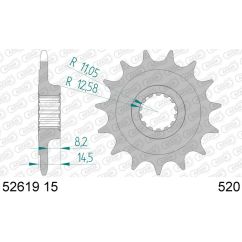 Pignon AFAM acier standard - 520