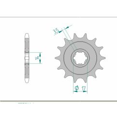 Pignon AFAM acier standard - 428
