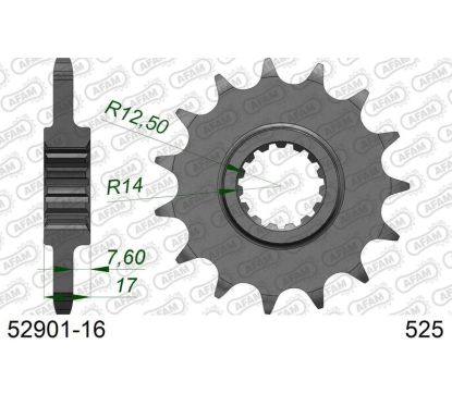 Pignon AFAM acier standard - 525