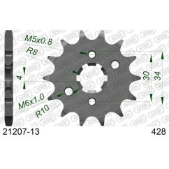 Pignon AFAM acier standard - 428