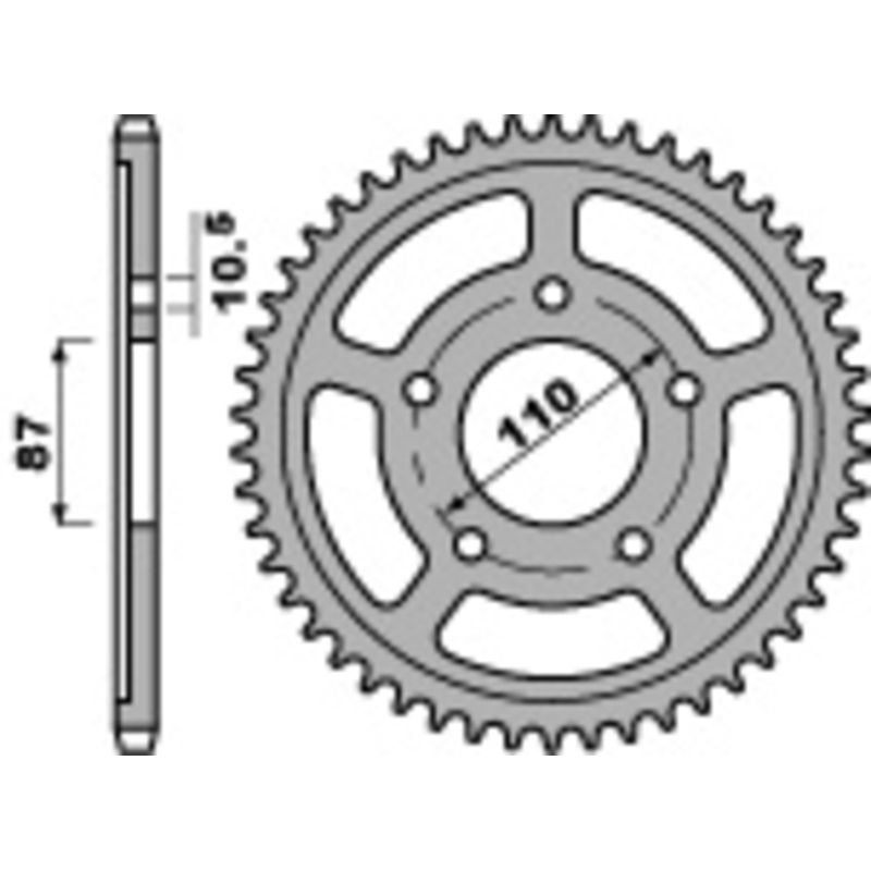 Couronne PBR acier standard - 530