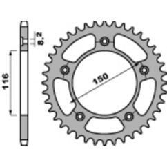 Couronne PBR acier standard - 520