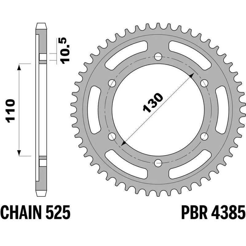 Couronne PBR acier standard - 525