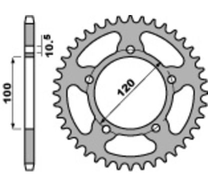 Couronne PBR acier standard - 525