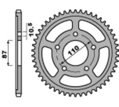 Couronne PBR acier standard - 530