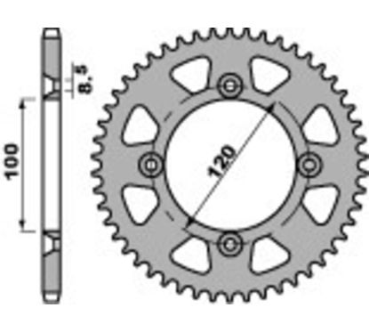 Couronne PBR alu standard - 428