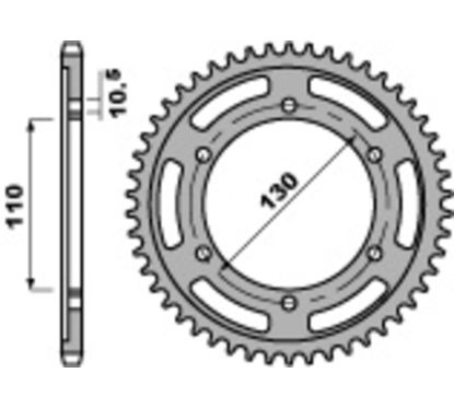 Couronne PBR acier standard - 530