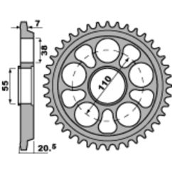 Couronne PBR alu renforcé - 525