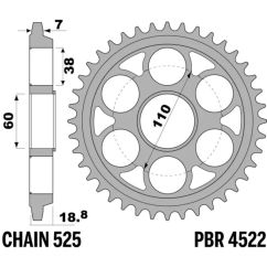 Couronne PBR alu renforcé - 525