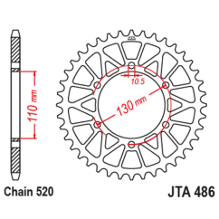 Couronne JT SPROCKETS alu standard - 520