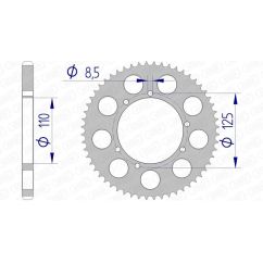 Couronne AFAM alu standard - 428