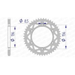 Couronne AFAM alu standard - 520
