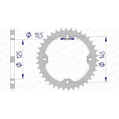 Couronne AFAM alu standard - 520