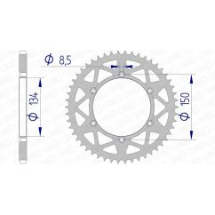 Couronne AFAM alu standard - 520 Couronne AFAM alu standard - 520