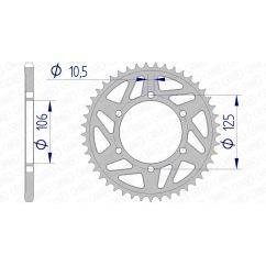 Couronne AFAM alu standard - 520 Couronne AFAM alu standard - 520