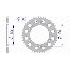 Couronne AFAM alu standard - 520 Couronne AFAM alu standard - 520