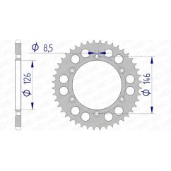Couronne AFAM alu standard - 520