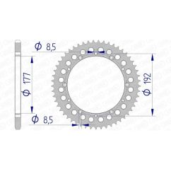 Couronne AFAM alu standard - 520