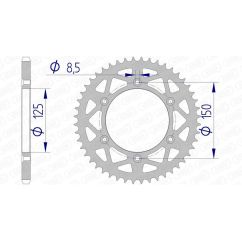 Couronne AFAM alu standard - 520