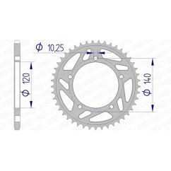 Couronne AFAM alu standard - 520 Couronne AFAM alu standard - 520