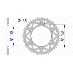 Couronne AFAM alu standard - 520 Couronne AFAM alu standard - 520