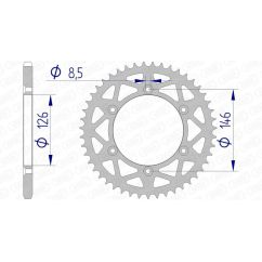Couronne AFAM alu standard - 520
