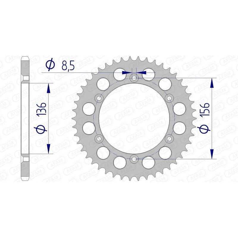 Couronne AFAM alu standard - 520