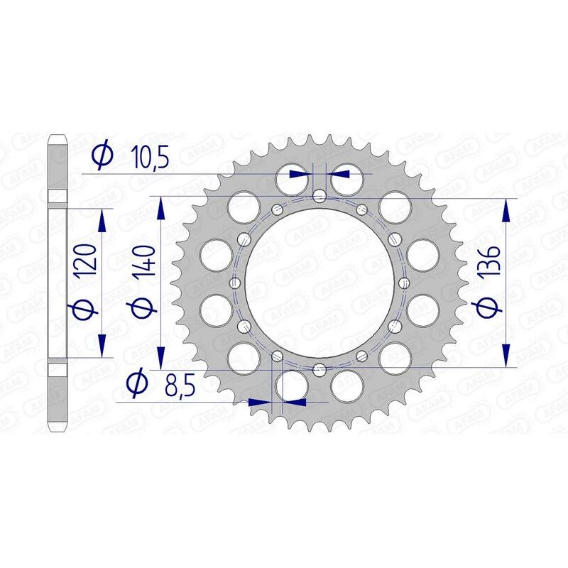 Couronne AFAM alu standard - 520 Couronne AFAM alu standard - 520
