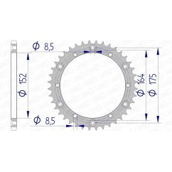 Couronne AFAM alu standard - 520 Couronne AFAM alu standard - 520