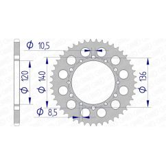 Couronne AFAM alu standard - 520 Couronne AFAM alu standard - 520