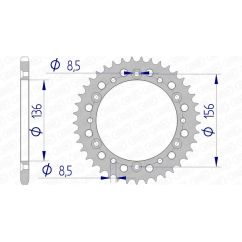 Couronne AFAM alu standard - 520 Couronne AFAM alu standard - 520