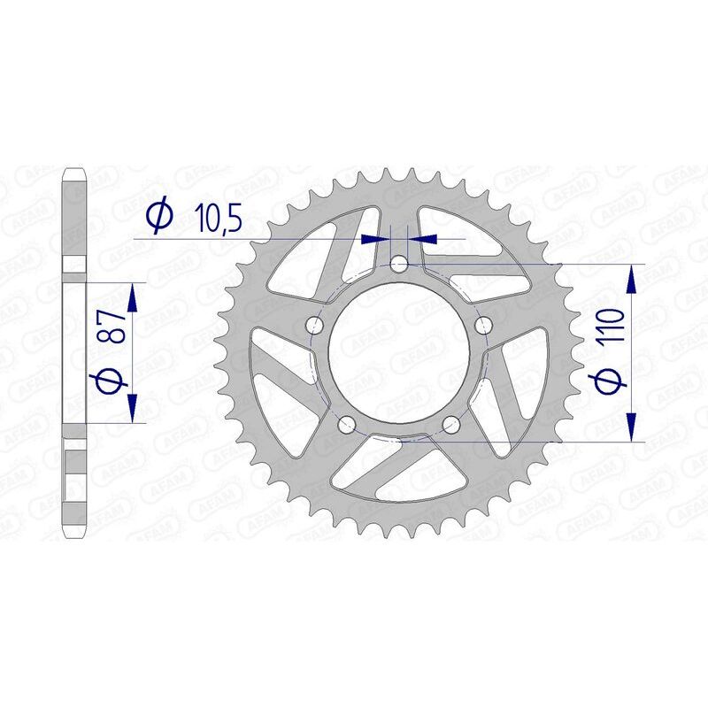 Couronne AFAM alu standard - 520 Couronne AFAM alu standard - 520