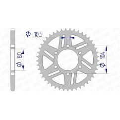 Couronne AFAM alu standard - 520