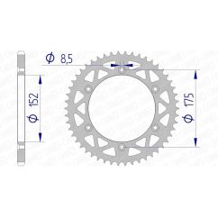 Couronne AFAM alu standard - 520