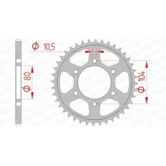 Couronne AFAM acier standard - 520