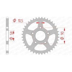 Couronne AFAM acier standard - 520
