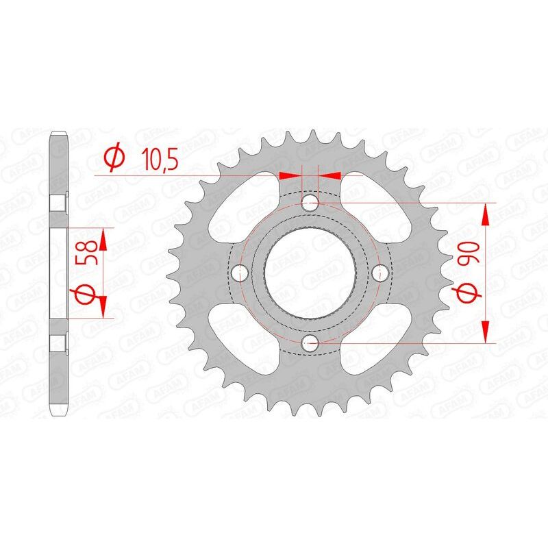 Couronne AFAM acier standard - 520
