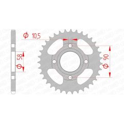 Couronne AFAM acier standard - 520
