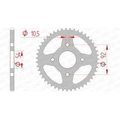 Couronne AFAM acier standard - 420