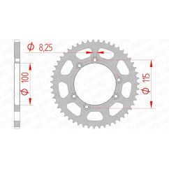 Couronne AFAM acier standard - 420