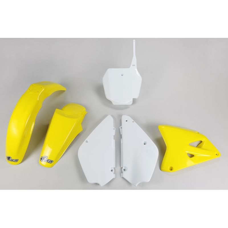 Kit plastique UFO couleur origine jaune/blanc (02-17) Suzuki RM85