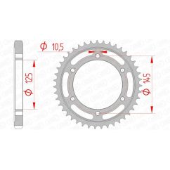 Couronne AFAM acier standard - 530
