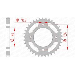 Couronne AFAM acier standard - 530