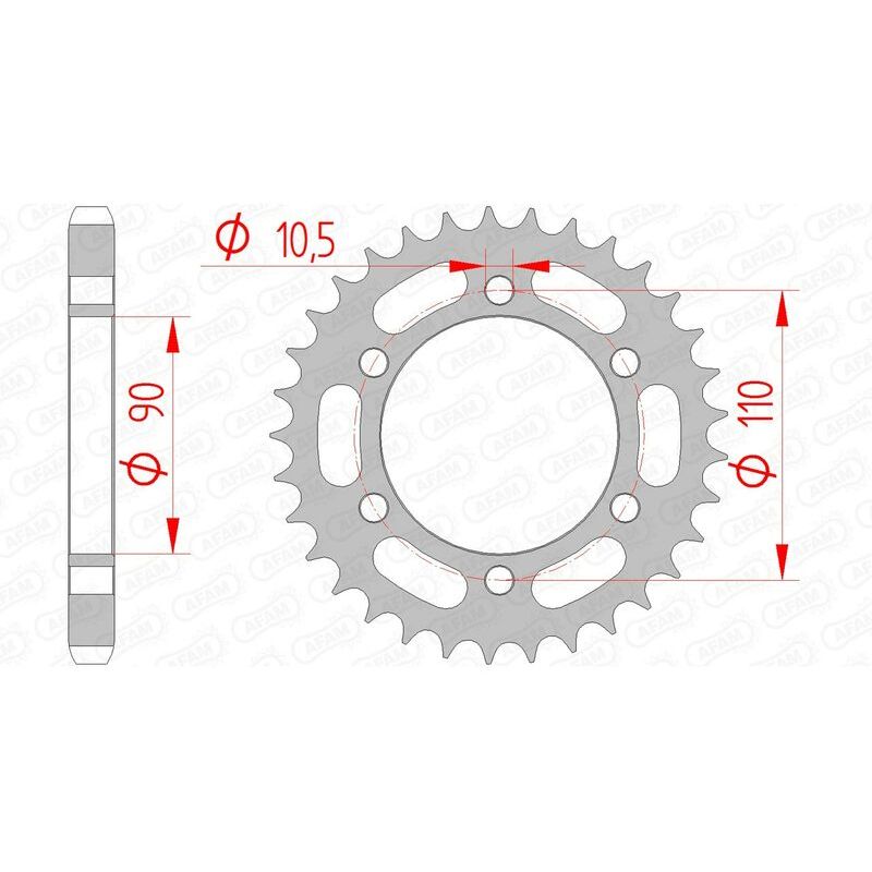 Couronne AFAM acier standard - 530