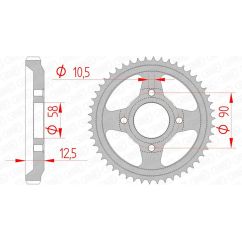 Couronne AFAM acier standard - 428