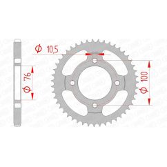 Couronne AFAM acier standard - 428